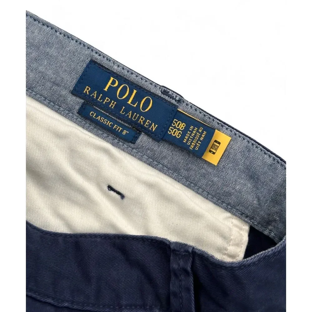 NWT Polo Ralph Lauren Shorts Mens Navy Blue Chino Classic Fit 8